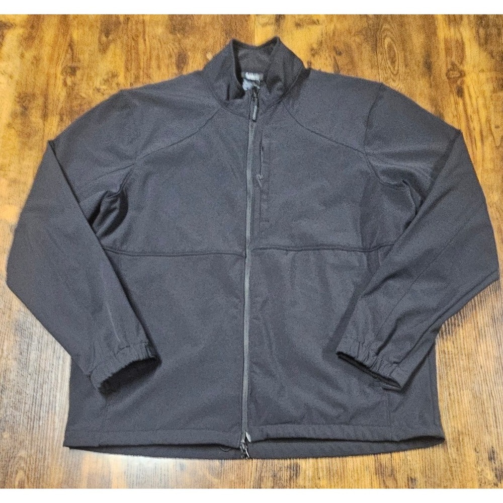 5.11 Tactical Sierra Softshell Jacket Mens XL Black Water Resistant Fleece Lined
